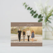 Vrolijkste kerstfoto, modern minimalistisch briefkaart (Staand voorkant)