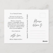 Vrolijkste kerstfoto, modern minimalistisch briefkaart (Achterkant)