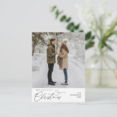 Vrolijkste kerstfoto, romantische groet briefkaart (Staand voorkant)