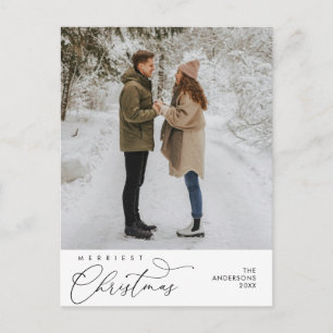 Vrolijkste kerstfoto, romantische groet briefkaart
