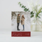 Vrolijkste kerstfoto, romantische groet briefkaart (Staand voorkant)