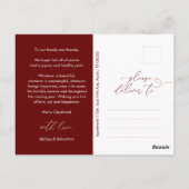 Vrolijkste kerstfoto, romantische groet briefkaart (Achterkant)