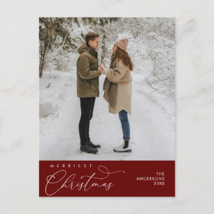 Vrolijkste kerstfoto, romantische groet briefkaart