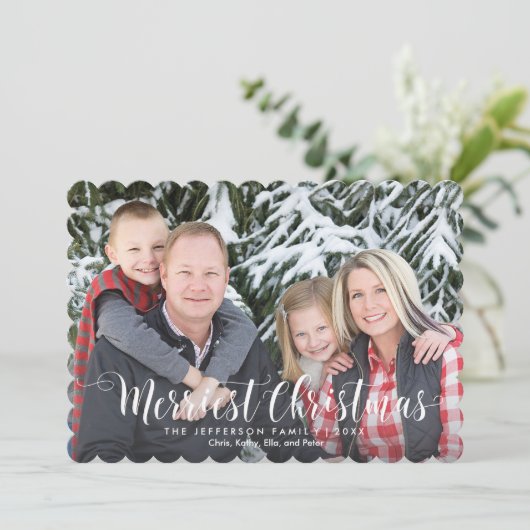 Vrolijkste kerstkaart met vakantiebrief (Staand voorkant)