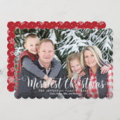 Vrolijkste kerstkaart met vakantiebrief (Voorkant / Achterkant)