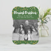 Vrolijkste Kerstmis - de Groene Gouden Kaart van (Staand voorkant)