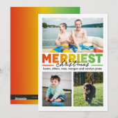 Vrolijkste Kerstmis Multix 3 Feestdagenkaart (Voorkant / Achterkant)