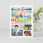 Vrolijkste Kerstmis Multix 4 Feestdagenkaart (Staand voorkant)