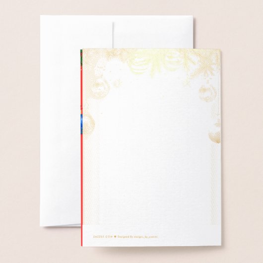 vrome kerst folie kaarten (Met envelop)