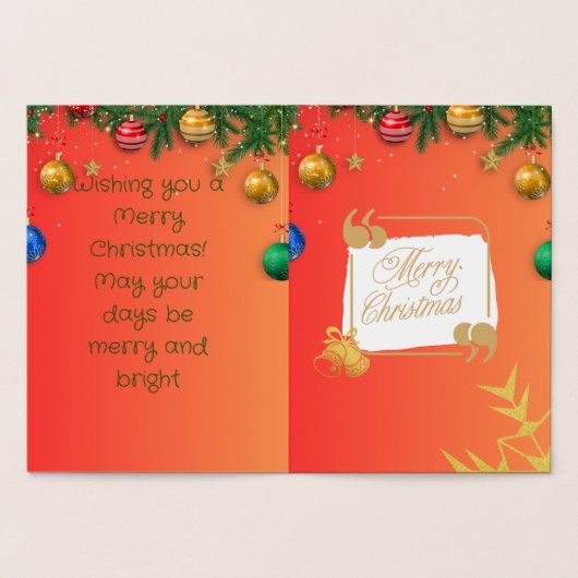 vrome kerst folie kaarten (Binnen)