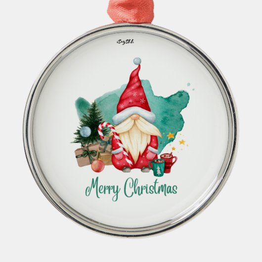 vrome kerst metalen ornament (Voorkant)
