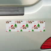 vrome kerst poo emoji bumpersticker (Op auto)