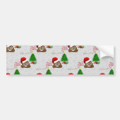 vrome kerst poo emoji bumpersticker (Voorkant)