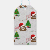 vrome kerst poo emoji cadeaulabel (Voorkant)