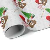 vrome kerst poo emoji cadeaupapier (Rol Hoek)