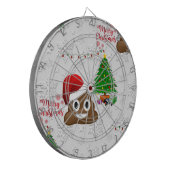vrome kerst poo emoji dartbord (Voorkant Links)