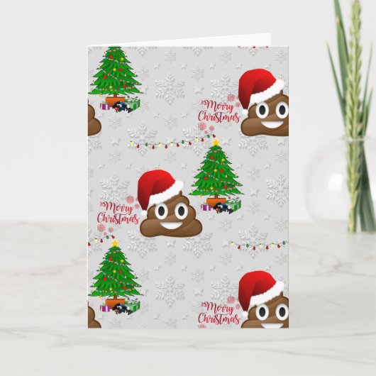 vrome kerst poo emoji feestdagen kaart (Voorkant)