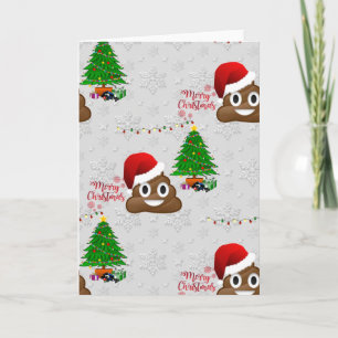 vrome kerst poo emoji feestdagen kaart