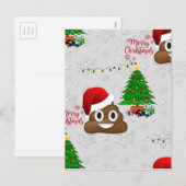 vrome kerst poo emoji feestdagenkaart (Voorkant / Achterkant)