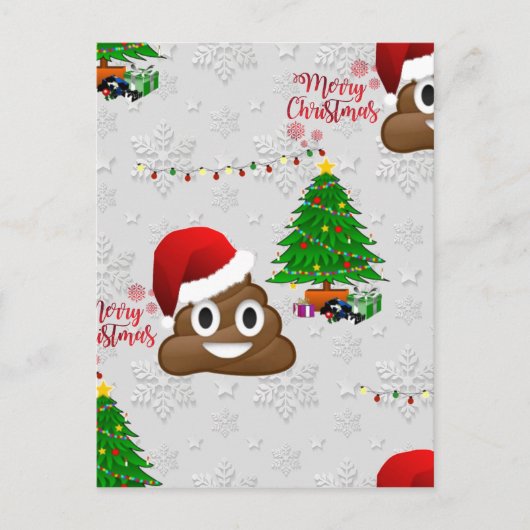 vrome kerst poo emoji feestdagenkaart (Voorkant)