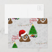 vrome kerst poo emoji feestdagenkaart (Voorkant / Achterkant)
