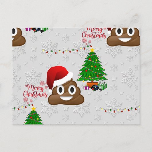 vrome kerst poo emoji feestdagenkaart (Voorkant)