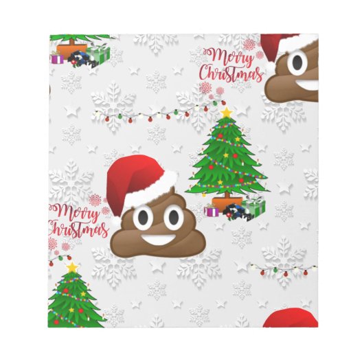 vrome kerst poo emoji notitieblok (Voorkant)