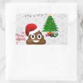 vrome kerst poo emoji rechthoekige sticker (Tas)