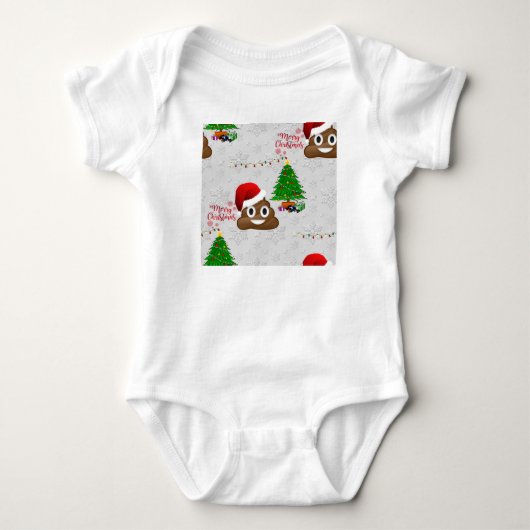 vrome kerst poo emoji romper (Voorkant)