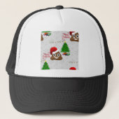 vrome kerst poo emoji trucker pet (Voorkant)