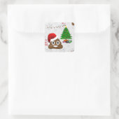 vrome kerst poo emoji vierkante sticker (Tas)