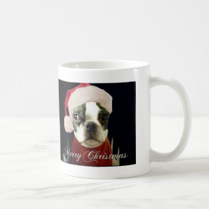 vrome kerst PUG SANTA HAT LOOK Koffiemok