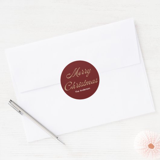 vrome kerst ronde sticker (Envelop)