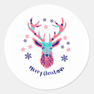 vrome kerst ronde sticker