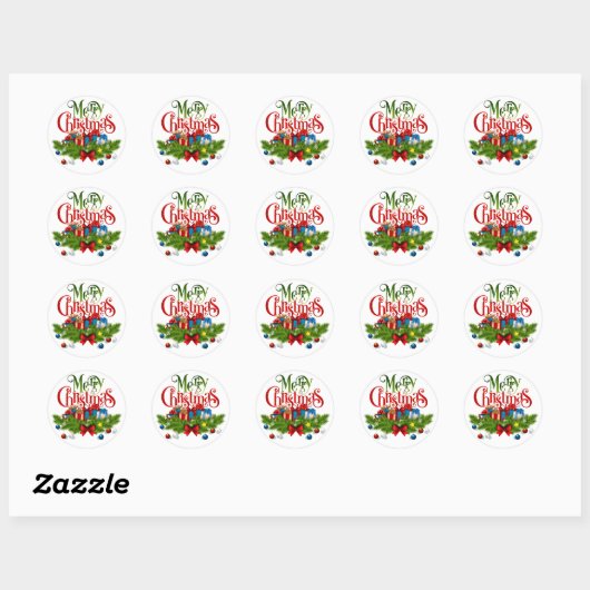 vrome kerst ronde sticker (Vel)