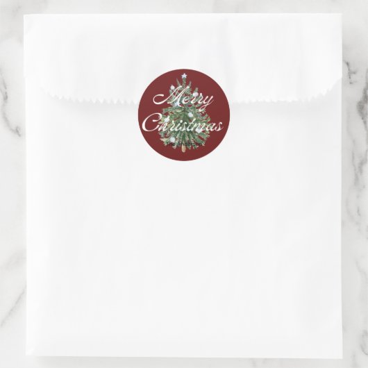 vrome kerst ronde sticker (Tas)