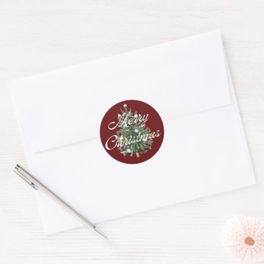 vrome kerst ronde sticker (Envelop)