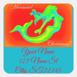 vrome kerst vierkante sticker
