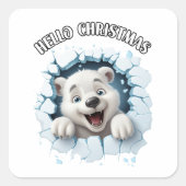 vrome kerst vierkante sticker (Voorkant)