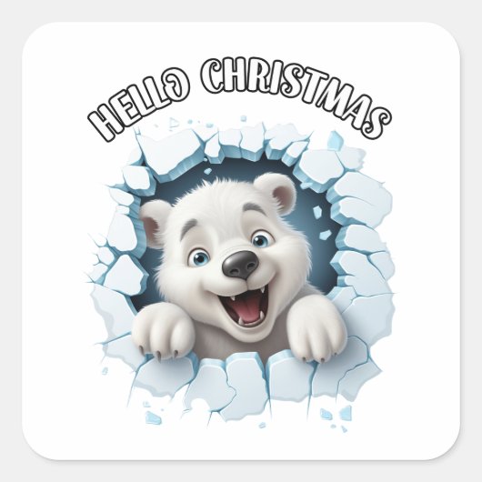 vrome kerst vierkante sticker (Voorkant)