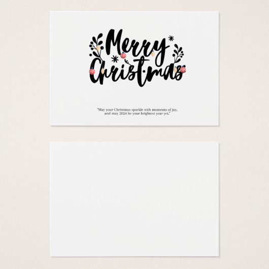 vrome kerst visitekaartje (Voorkant /achterkant)