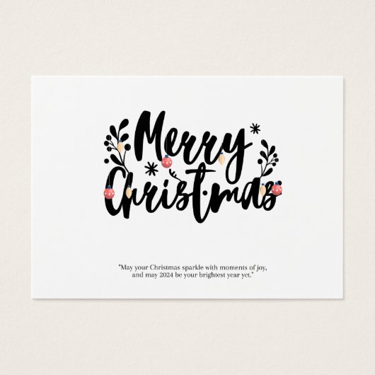 vrome kerst visitekaartje (Voorkant)