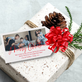 vrome kerstfoto ' s 2 foto ' s collage cadeaulabel