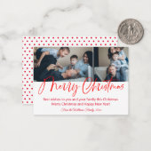 vrome kerstfoto ' s 2 foto ' s collage notitiekaartje (Voorkant / Achterkant in situ)