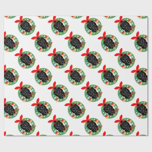 vrome kerstgorilla cadeaupapier (Vlak)