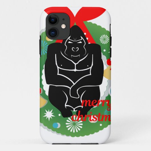 vrome kerstgorilla Case-Mate iPhone case (Achterkant)