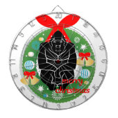 vrome kerstgorilla dartbord (Voorkant)
