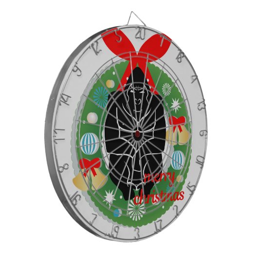 vrome kerstgorilla dartbord (Voorkant Links)