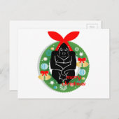 vrome kerstgorilla feestdagenkaart (Voorkant / Achterkant)