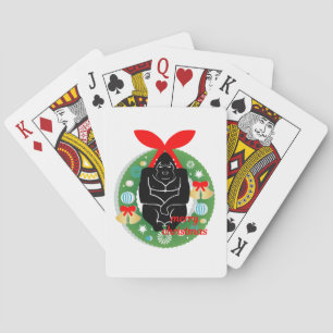 vrome kerstgorilla pokerkaarten